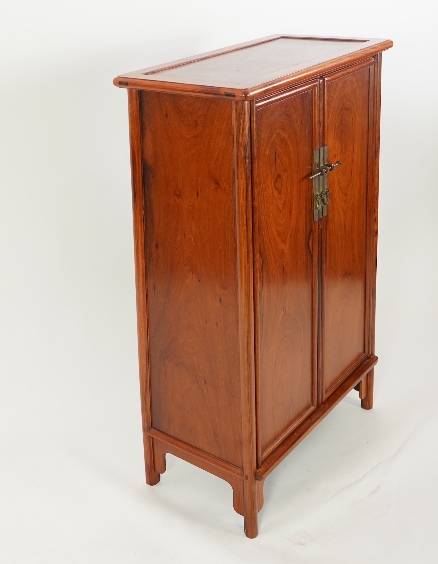A Chinese huanghuali round-corner cabinet, yuanjiaogui, 19th/20th century